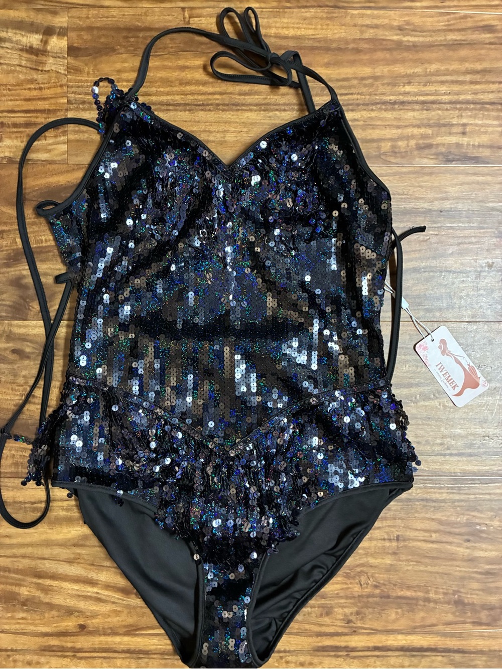 Sequined & Fringed One-Piece Dance Costume